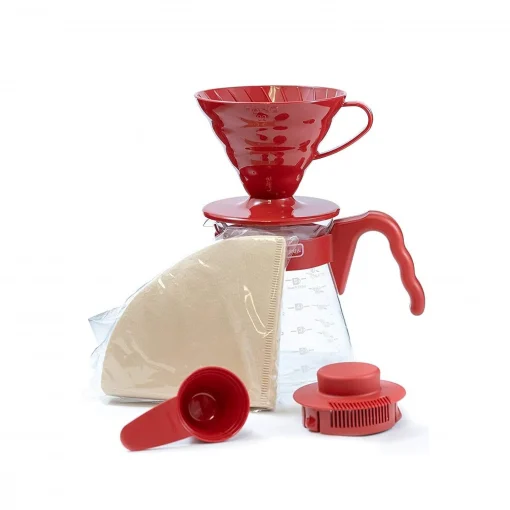 HARIO V60 02 Pour Over set red